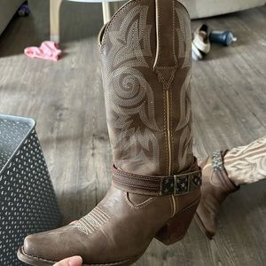 Tall heeled cowgirl boots